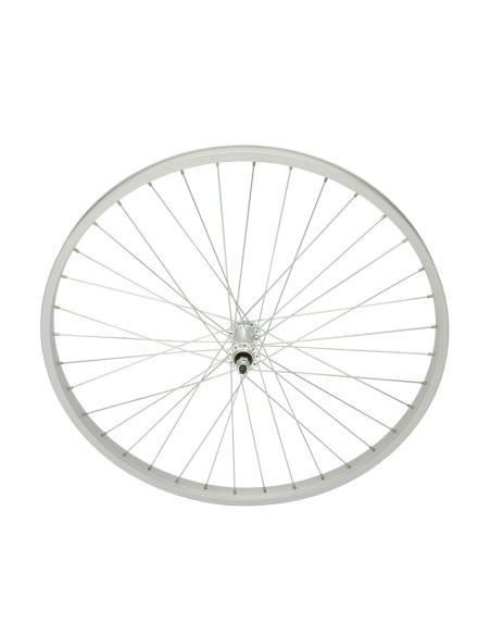 26 x 1.75 Alloy Front Wheel 36 Spoke 14g UCP 3/8 Axle Single Wall Silver.